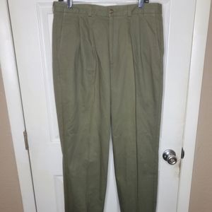 Mens Olive Green Classic Pants Clairborne 34